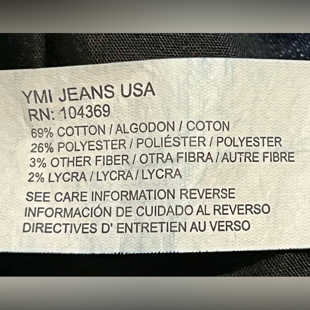 YMI WannaBettaFit Girls Distressed Jeans Size 8 Frayed Hem Stretch - Picture 5 of 7